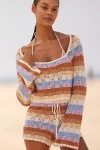 L*space Lost Tides Cotton Crochet Top In Multi