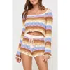 L*space Lspace Lost Tides Cover-up Sweater In Blue