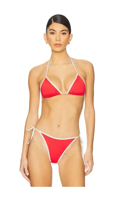 L*space Lotus Bikini Top In Grapefruit & Cream