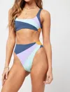 L*space Luca Sunburst Bottom In Slate-pool-wisteria In Multi