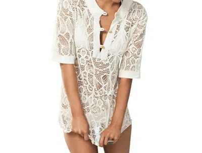 L*space Lucca Tunic Crochet Coverup In Cream In White