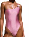 L*space Lspace Luminescent One-shoulder One-piece Swimsuit In Pink