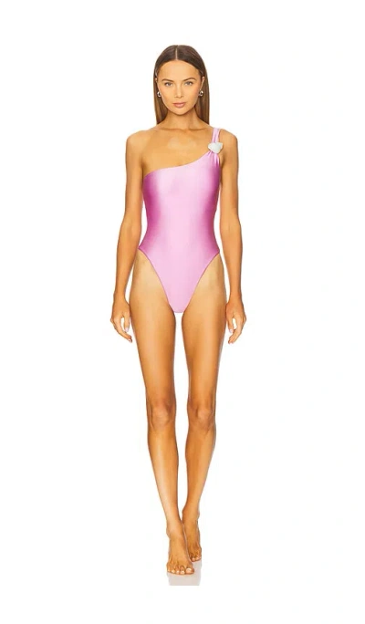 L*space Luminescent One Piece Swimsuit In Mauve