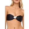 L*space Lspace Luminescent Strapless Bikini Top In Black
