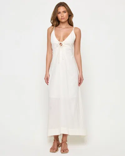 L*space Mabel Linen Blend Maxi Dress In White