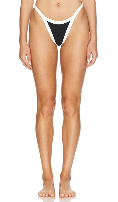 L*space Mackenzie Bikini Bottom In Black & Cream