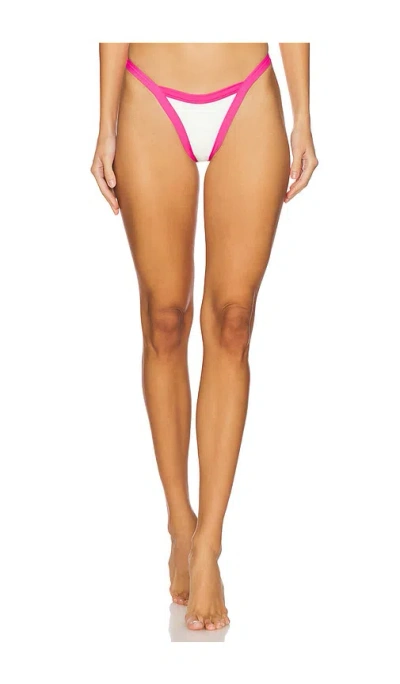 L*space Mackenzie Bikini Bottom In Bubblegum Pink & Cream
