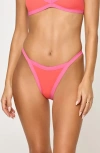 L*space Lspace Mackenzie Bitsy Bikini Bottoms In Grapefruit/bubblegum Pink