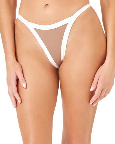 L*space Lspace Mackenzie Bitsy Bikini Bottoms In Saddle/cream