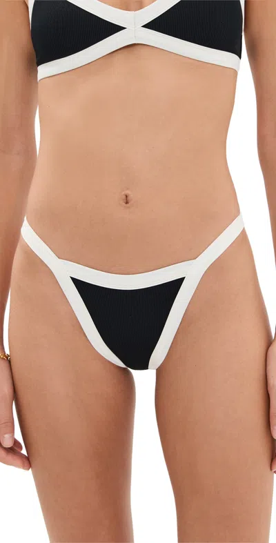 L*space Mackenzie Bottoms Black/cream In Multi