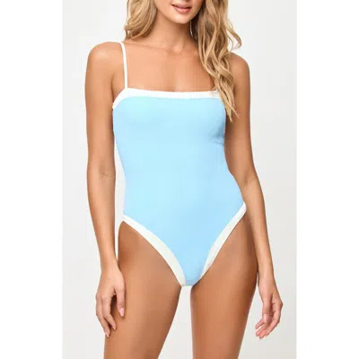 L*space Lspace Madison Rib Bikini Top In Blue