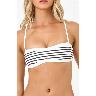 L*space Lspace Madison Rib Bikini Top In White