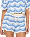 L*space Lspace Make Waves Stripe Cover-up Shorts In Blue