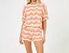L*space Make Waves Stripe Cover-up Shorts In Multi