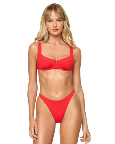 L*space Mako Bikini Top In Flame In Red