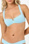 L*space Lspace Mako Underwire Bikini Top In Blue