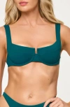 L*space Lspace Mako Underwire Bikini Top In Blue