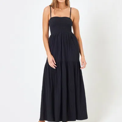 L*space Lspace Mallorca Smocked Cover-up Maxi Dress In Black