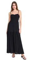 L*space Lspace Tala Shirred Waist Cover-up Maxi Sundress In Black
