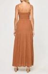 L*space Lspace Mallorca Smocked Cover-up Maxi Dress In Brown Sugar