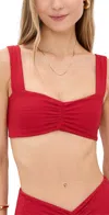 L*SPACE MARLEE BIKINI TOP LIPSTICK RED