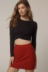 L*space Marseille Long-sleeve Crop Top In Black