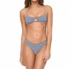 L*space Mercer Bikini Bottom In Atta Girl Gingham In Gray