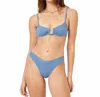 L*space Lspace Mercer Rib Bikini Bottoms In Blue