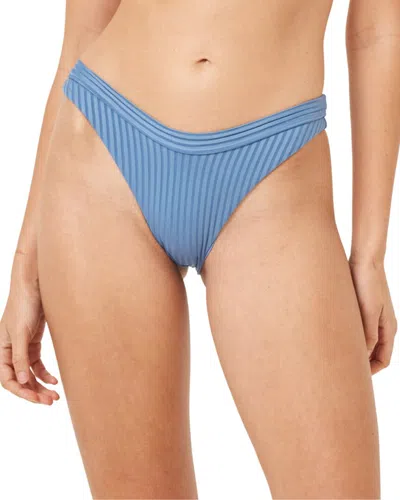 L*space Lspace Mercer Rib Bikini Bottoms In Baltic