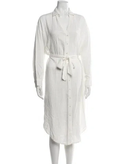 Pre-owned L*space Midi Length Dress W/ Tags In White