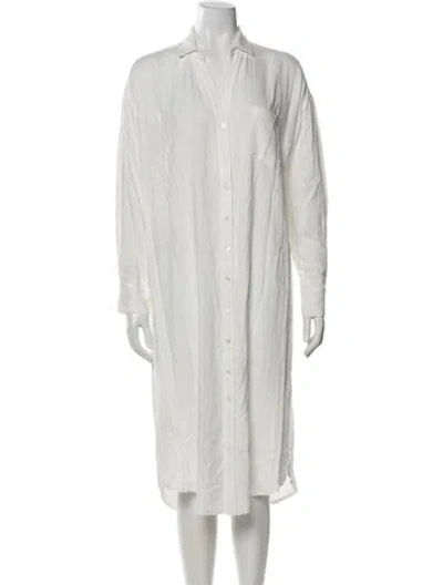 Pre-owned L*space Midi Length Dress In White