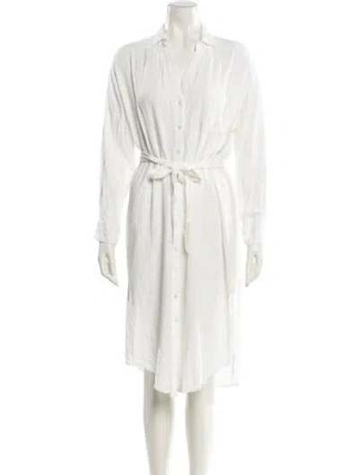 Pre-owned L*space Midi Length Dress In White