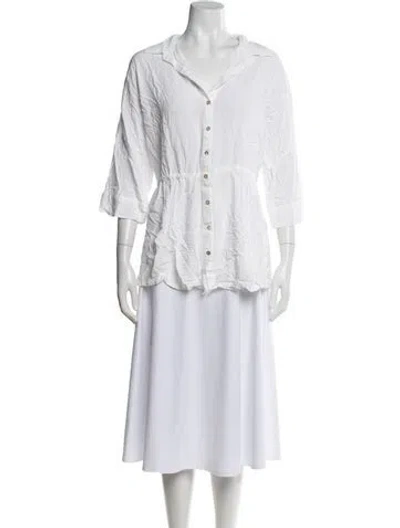 Pre-owned L*space Midi Length Dress In White