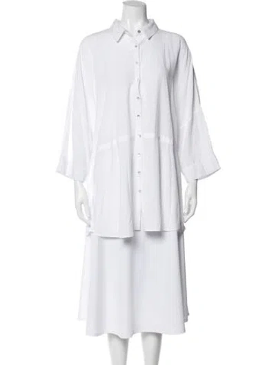 Pre-owned L*space Midi Length Dress In White