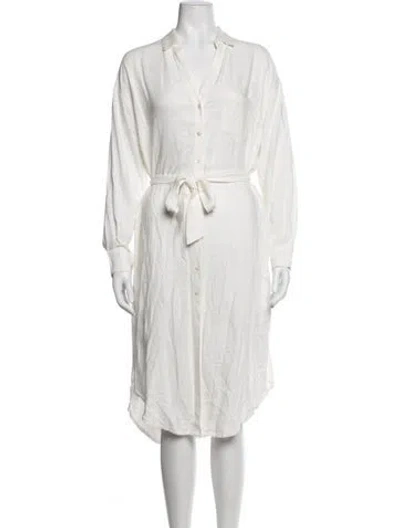 Pre-owned L*space Midi Length Dress In White