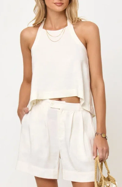 L*space Lspace Milly Halter Cover-up Top In White