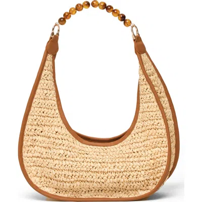 L*space Lspace Mira Mar Paper Straw Hobo Bag In Brown