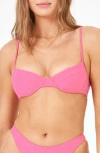 L*space Lspace Stella Underwire Bikini Top In Purple