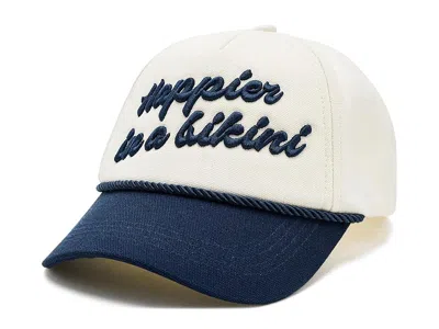L*space Newport Hat Traditional Hats Midnight/cream: One Size In Blue