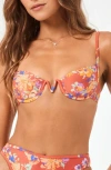 L*space Lspace Nico Bikini Top In First Bloom