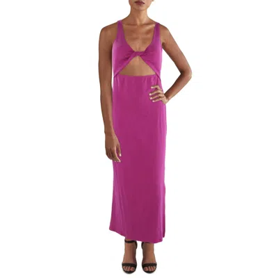 L*space Nico Womens Cut-out Twist Front Midi Dress