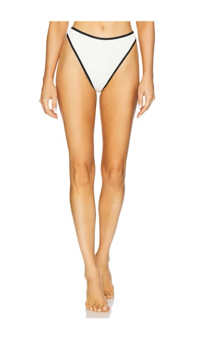 L*space Lspace Nora Bitsy Bikini Bottoms In Cream/black