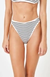 L*space Nora Stripe Bitsy Bikini Bottoms In Sail Alng Strpe