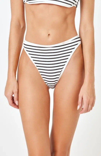 L*space Nora Stripe Bitsy Bikini Bottoms In Sail Alng Strpe