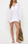 L*space Lspace Oasis Linen Cover-up Tunic In White