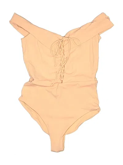 Pre-owned L*space One Piece Swimsuit In Tan