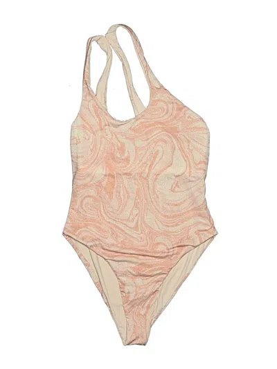Pre-owned L*space One Piece Swimsuit In Tan