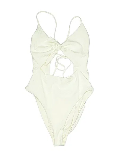 Pre-owned L*space One Piece Swimsuit In White