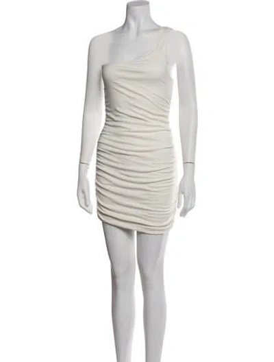 Pre-owned L*space One-shoulder Mini Dress In White