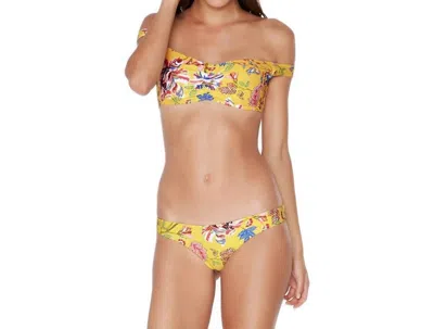 L*space Pacific Bloom Emma Reversible Bitsy Bikini Bottom In Sunshine Gold In Multi